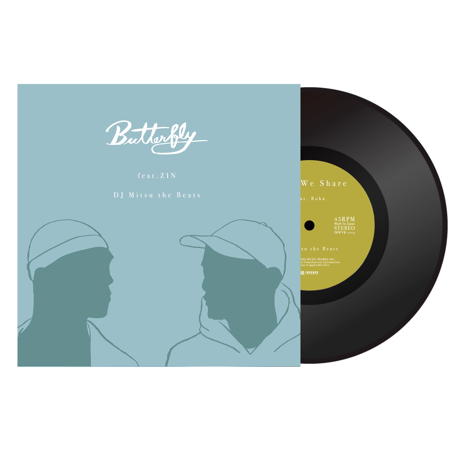 [予約商品」【7インチヴァイナル】DJ Mitsu the Beats / Butterfly feat. ZIN & Love We Share feat. Roka